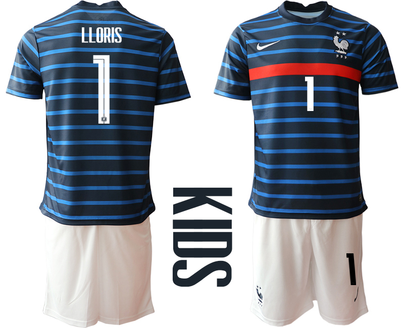 2021 France home Youth #1 soccer jerseys